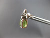 2.64CT DIAMOND & AAA PERIDOT 14KT WHITE GOLD OVAL & ROUND FUN HANGING EARRINGS