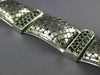 ESTATE WIDE & LONG 2.20CT AAA SAPPHIRE 18KT WHITE GOLD CLASSIC ITALIAN BRACELET