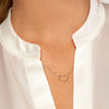 ESTATE 14KT ROSE GOLD 3D SOLID CLASSIC OPEN HEART LOVE NECKLACE