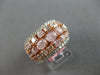 ESTATE LARGE 5.31CT WHITE & PINK DIAMOND 18KT WHITE & ROSE GOLD ANNIVERSARY RING