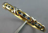 WIDE .77CT DIAMOND & AAA SAPPHIRE 14K 2 TONE GOLD XO CUFF BANGLE BRACELET #27655