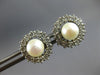 .50CT DIAMOND & AAA SOUTH SEA PEARL 14KT WHITE GOLD CLASSIC FLOWER STUD EARRINGS