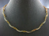 ESTATE .40CT DIAMOND 14K 2 TONE GOLD 3D MULTI WAVE SEMI ETERNITY LOVE NECKLACE