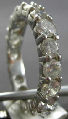 3.51CT DIAMOND 14KT WHITE GOLD 3D SHARED PRONG ETERNITY WEDDING ANNIVERSARY RING