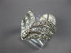 ANTIQUE WIDE 1.26CT DIAMOND 14KT WHITE GOLD THREE ROW V SHAPE ANNIVERSARY RING