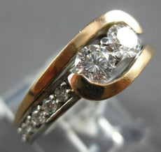 .80CT DIAMOND 14K WHITE & ROSE GOLD CLASSIC ROUND CRISS CROSS INFINITY LOVE RING