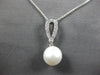 .15CT DIAMOND & AAA SOUTH SEA PEARL 14KT WHITE GOLD TEAR DROP FLOATING PENDANT