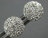 ESTATE .50CT DIAMOND 14KT WHITE GOLD 3D CLASSIC CLUSTER FLOWER STUD EARRINGS