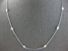 ESTATE .50CT DIAMOND BY THE YARD 14KT WHITE GOLD 3D CLASSIC FUN LOVE NECKLACE