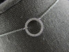 ESTATE .10CT DIAMOND 18KT WHITE GOLD 3D CLASSIC CIRCLE OF LIFE LOVE NECKLACE