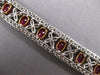 ESTATE LARGE & LONG 24.30CT DIAMOND & AAA RUBY PLATINUM OVAL XO TENNIS BRACELET