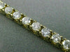 ESTATE LONG 4.26CT ROUND DIAMOND 14KT YELLOW GOLD 3D CLASSIC TENNIS BRACELET 3mm