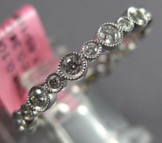 .44CT DIAMOND 18KT WHITE GOLD 3D ROUND BEZEL FILIGREE ETERNITY ANNIVERSARY RING