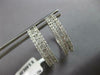 ESTATE LARGE 1.94CT DIAMOND 14KT WHITE GOLD 3 ROW FILGREE HOOP HANGING EARRINGS