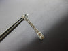 ESTATE 1.10CT DIAMOND 14KT WHITE GOLD ROUND CLASSIC JOURNEY BAR HANGING EARRINGS