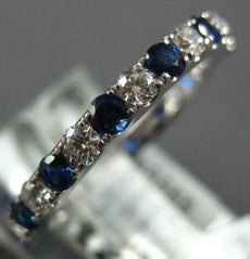 1.40CT DIAMOND & AAA SAPPHIRE 18KT WHITE GOLD CLASSIC ETERNITY ANNIVERSARY RING