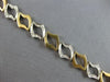 ESTATE LARGE 1.02CT DIAMOND 14KT 2 TONE GOLD 3D OPEN LEAF FUN TENNIS BRACELET