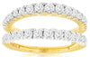 .98CT DIAMOND 14KT YELLOW GOLD ROUND GRADUATING INSERT WEDDING ANNIVERSARY RING