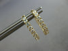 .82CT DIAMOND 14K YELLOW GOLD 3D CLASSIC INSIDE OUT OVAL HUGGIE HANGING EARRINGS