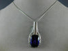 ANTIQUE EXTRA LARGE 10.0CT AAA AMETHYST 14KT WHITE GOLD FILIGREE BROOCH PENDANT