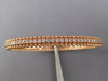 ESTATE WIDE .82CT DIAMOND 14KT ROSE GOLD 3D BEADED FLEXIBLE FUN BANGLE BRACELET