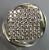 ESTATE EXTRA LARGE 1.32CT DIAMOND 18KT WHITE GOLD 3D GEOMETRICAL FUN RING