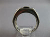 LARGE .52CT DIAMOND 14KT WHITE GOLD 3D PRINCESS & BAGUETTE LINK SQUARE MENS RING