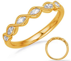 .26CT DIAMOND 14KT YELLOW GOLD 3D CLASSIC 7 STONE MARQUISE INFINITY LOVE RING