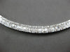 8.43CT DIAMOND 18KT WHITE GOLD 3D ROUND & BAGUETTE SEMI ETERNITY TENNIS NECKLACE