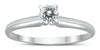 ESTATE .25CT DIAMOND 14KT WHITE GOLD 3D CLASSIC ROUND SOLITAIRE ENGAGEMENT RING