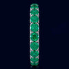 3.10CT AAA EMERALD 14K WHITE GOLD 3D CLASSIC SHARED PRONG ETERNITY FUN LOVE RING