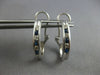 .92CT DIAMOND & AAA SAPPHIRE 14K WHITE GOLD 3D CHANNEL UMBRELLA HANGING EARRINGS