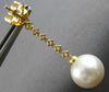 LARGE .42CT DIAMOND & AAA SOUTH SEA PEARL 18KT YELLOW GOLD 7 STONE FUN EARRINGS