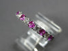 .86CT DIAMOND & AAA PINK SAPPHIRE 18KT WHITE GOLD SEMI ETERNITY ANNIVERSARY RING