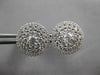 EXTRA LARGE 1.82CT DIAMOND 18KT WHITE GOLD CLUSTER INVISIBLE CIRCULAR EARRINGS