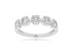 ESTATE .34CT DIAMOND 14KT WHITE GOLD ROUND & BAGUETTE CLUSTER MULTI HEXAGON RING
