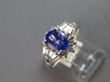 1.42CT DIAMOND & AAA TANZANITE 14K WHITE GOLD 3D OVAL & BAGUETTE ENGAGEMENT RING