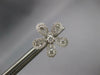 ESTATE LARGE 1.05CT DIAMOND 14KT WHITE GOLD 3D CLASSIC FLOWER STUD EARRINGS