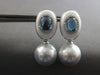 3.71CT DIAMOND & AAA BLUE TOPAZ & WHITE AGATE & PEARL 18K WHITE GOLD 3D EARRINGS