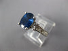 3.18CT DIAMOND AAA SAPPHIRE 14K WHITE GOLD OVAL & PRINCESS ENGAGEMENT RING 27323