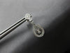 ESTATE .46CT DIAMOND 14KT WHITE GOLD 3D CLASSIC TEAR DROP FUN HANGING EARRINGS