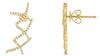 ESTATE .27CT DIAMOND 14KT YELLOW GOLD 3D MULTI X FUN HANGING EARRINGS