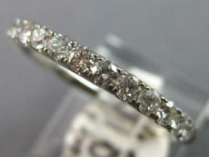 .65CT DIAMOND 14KT WHITE GOLD SEMI ETERNITY LOW SETTING ANNIVERSARY RING