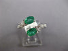 1.19CT DIAMOND & AAA EMERALD 14KT WHITE GOLD 3D OVAL ROUND & BAGUETTE SNAKE RING