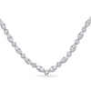 .50CT DIAMOND 14K WHITE GOLD ROUND & MARQUISE SHAPE PAVE BEZEL CLASSIC NECKLACE
