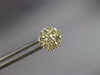 ESTATE .85CT DIAMOND 14KT YELLOW GOLD 3D CLASSIC FLOWER STUD EARRINGS