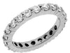 1.52CT DIAMOND 14KT WHITE GOLD 3D CLASSIC SHARED PRONG ETERNITY ANNIVERSARY RING