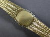 LARGE .30CT DIAMOND 14KT 2 TONE GOLD 3D GENEVE SQUARE QUARTZ LADY'S WATCH #27807