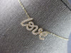 ESTATE .30CT DIAMOND 14KT YELLOW GOLD 3D CLASSIC ROUND SCRIPT LOVE NECKLACE