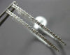 ESTATE EXTRA LARGE 3.0CT DIAMOND 14K WHITE GOLD INSIDE OUT HOOP HANGING EARRINGS